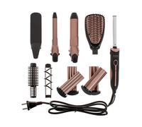 Kit per lo styling dei capelli CAMRY CR 2024, Piastre ceramiche, Nero, Rosa Oro, Piastre intercambiabili, Potenza massima 50 W, in Ceramica, Temperatura max 1 °C, 2 temperature, si riscalda in 1 s, Ne