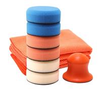 Kit per Lucidatrici Auto 9Pcs 80mm Tamponi Tampone Kit di lucidatura per ceretta