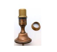 Kit per lume E14 con portalampade ghiera per paralume - con cavo dorato 50cm - Colore (Bronzo)