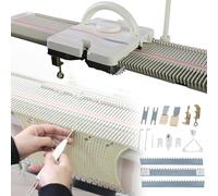 Kit per macchina per maglieria automatica, calibro medio, 6,5 mm, 150 aghi, in plastica, con accessori, set di strumenti da cucito per lavori fai da te