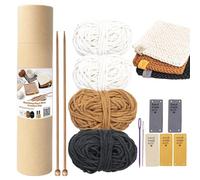 Kit per maglieria per principianti, Kit iniziale all'uncinetto, Prodotti per maglieria completi con filato, Ferri da maglia, Guida passo passo, Kit artigianali per adulti, Regali per gli amanti del