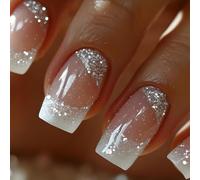 Kit per manicure a forma di mandorla con punta francese, riutilizzabile, in ABS, per donne e ragazze, uso quotidiano, scatola da 14 cm (LC166)