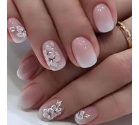 Kit per manicure a forma di mandorla con punta francese, riutilizzabile, in ABS, per donne e ragazze, uso quotidiano, scatola da 14 cm (LC170)