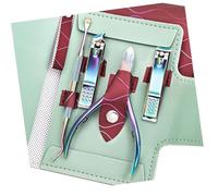 Kit per manicure e pedicure, 4 pezzi, in acciaio inox, tagliacuticole con spingi cuticole, strumenti per la cura delle unghie