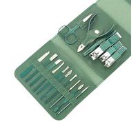 Kit per manicure e pedicure, taglia cuticole professionale in acciaio inox, kit per manicure e pedicure, set da 16 pezzi (set da 16 pezzi)