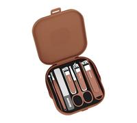 Kit per manicure e pedicure, tagliaunghie, kit professionale per la cura delle unghie, con custodia da viaggio, set di 7 tagliaunghie per donne e uomini
