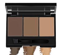Kit per modellare le sopracciglia, palette di polveri per sopracciglia con pennello e specchio per definire, riempire e scolpire le sopracciglia in tonalità scure o marrone chiaro