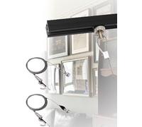 Kit per montaggio a soffitto, resistente, da appendere alla parete, per cornici e dipinti, soluzione espositiva per gallerie d'arte