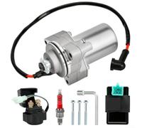 Kit per motorino di avviamento a 3 bulloni per fuoristrada a 125 cc cinese 4 ATV e quad inclusi relè solenoide di avviamento e accessori per l'installazione (B)