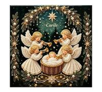 Kit per natività religiosa fai da te con diamanti e perle e mosaico