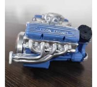 Kit per oramento del motore a gas V8 Gasolina OHV V8 Motore modello in resina per arredamento (blu) (B)