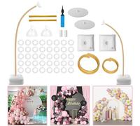 Kit per palloncini, 2,5 m e 1,5 m, supporto per colonna per palloncini, curvatura libera, adatto per compleanni, matrimoni, lauree, anniversari, oro