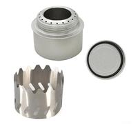 Kit per parabrezza in acciaio inox con copertura antincendio per cucinare all'aperto, portatile, 18 x 7 cm