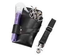 Kit per parrucchieri, Borsa for forbici da parrucchiere Strumento di bellezza in PU for clip for pettine salone barbiere(Black)