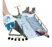 Kit per pattini da fingerboard - 11 pezzi Rampenset, Mini Park, Piattaforma per esercizi di trucco, Parcours, Scooter, Set di giocattoli per allenamento portatile | Set da gioco per abilità