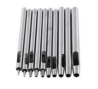 kit per perforatore in pelle, strumenti per punzonatura manuale 0,5-5 mm, set 10 pezzi per artigianato, moda, e decorazione