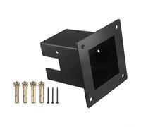 Kit per pergola per lavorazione del legno a 90 gradi, kit di supporto in legno con staffe in acciaio, staffa angolare a 3 vie ad angolo retto, legno con viti, kit pergola/gazebo in acciaio nero (base)
