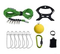 Kit per pesca in acciaio inox con fibbia e galleggiante, 510 m, per una cattura sicura ed efficiente dei pesci (5 m + 6 fibbie)