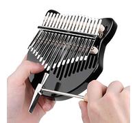 Kit per Pianoforte a Pollice Kalimba Crystal a 17 Tasti a Forma di Volpe, Bellissimo Aspetto con Borsa, Tasto C Standard Internazionale, per Principianti (BLACK