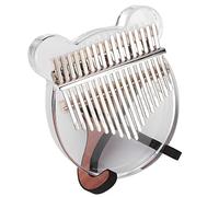 Kit per Pianoforte Kalimba Trasparente da 5,1 X 6,3 Pollici Strumento Musicale Kalimba in Acrilico Trasparente a 17 Tasti con Borsa