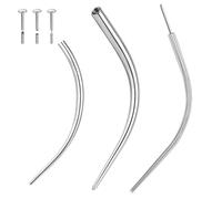Kit per piercing al naso da 16 G, strumento di inserimento conico in acciaio 316L, kit di stretching senza filettatura per orecchio, labbro, sopracciglio, pancia, gioielli per il corpo con perno a