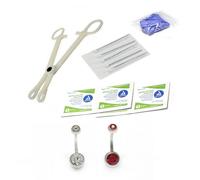 Kit per piercing all'ombelico con leone gotico, set da 13 pezzi