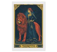 Kit per pittura a diamante con carta dei tarocchi massonica di scambio di forza, kit rotondo completo per punto croce, immagini artistiche per la decorazione della parete della casa, 20,3 x 30,5 cm