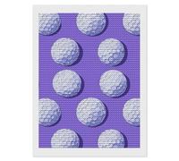 Kit per pittura a mosaico con palline da golf, per punto croce, decorazione da parete per la casa, 30,5 x 40,6 cm