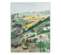 Kit per pittura a mosaico fai da te, motivo: Nonna Mosè, Anna, Maria Robertson, Valle di Robertson, 5D, con puntini diamantati, decorazione per la casa