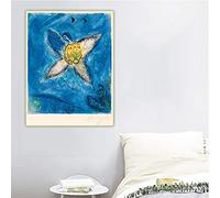 Kit per pittura a mosaico Marc Chagall, angelo con candelabro, fai da te, 5D, con puntini diamantati, decorazione per la casa