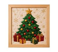 Kit per pittura artistica su tessuto natalizio fai da te, senza cucire, con strumenti per la cornice, per adulti, vacanze, decorazione per la casa, Natale, bambini, arti e mestieri (C, taglia unica)