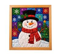 Kit per pittura artistica su tessuto natalizio fai da te, senza cucire, con strumenti per la cornice, per adulti, vacanze, decorazione per la casa, Natale, bambini, arti e mestieri (E, taglia unica)