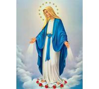 Kit per pittura con diamanti 5D per numeri, serie religiosa trapano completo dipinti con diamanti fai da te ricamati con diamanti cristiani, artigianato, mosaico