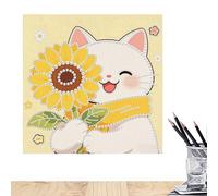 Kit per pittura con gemme, 30 x 30 cm, set di perline per principianti, cane e gatto, per casa, ufficio, soggiorno, camera da, donne, ragazze, bambini, amanti del mestiere