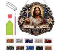 Kit per Pittura con Gemme Gesù Decorazione Murale con Pietre Preziose