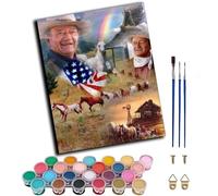 Kit per pittura con i numeri, per adulti, ritratto di uomo occidentale, kit per pittura a olio su tela per adulti, fai da te, pittura artistica, pigmento acrilico, disegno, decorazione, regalo, 40,6 x