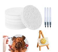 Kit per pittura con texture in schiuma, per disegnare magie su tela, carta da pittura con texture - Penne da disegno con popcorn gonfio, kit di colori con 3 pennarelli e penna schiumogena per bambini