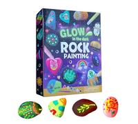 Kit Per Pittura Su Pietre - Allenatore Educativo Di Abilità Logiche - Lavori Artigianali di Pittura su Pietre Luminose | Per Lezioni D Arte Feste Asilo Ragazzi Ragazze Bambini Prescolari Principianti