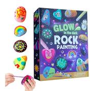 Kit per pittura su rocce, per migliorare la coordinazione del cervello e della mano, kit per pittura su roccia, per feste d'arte, asilo, ragazzi, ragazze, bambini, bambini in età prescolare e