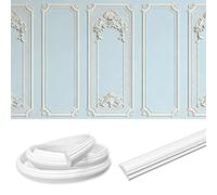 Kit per Porta Ad Arco Modanatura Decorativa 3D Prefabbricata per Pareti, Modanatura Flessibile e Verniciabile Per Pareti e Soffitti, Listello Decorativo per La Casa(W4 cm (1 5/8 in),6m/19.7ft)