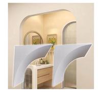 Kit per porta d'ingresso per porta anteriore esterna, 2 pezzi, premade curvo ad arco modanatura mezza Cle Top Round ad arco Det (22,5 x 22,5 x 22,5 cm) Perfetto per Ele Home Enhancement