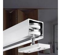 Kit per porta pieghevole a doppia sospensione, 269,2 cm, per un funzionamento fluido e silenzioso, perfetto per patio e balcone, facile installazione inclusa, design durevole ed elegante