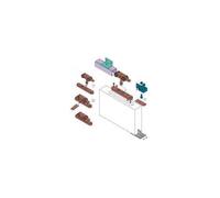 Kit per porta scorrevole a filo KOBLENZ System 0450/4 - completo con binario di