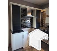 Kit per porta scorrevole arrotolabile per credenza della cucina, facile da tirare verso il basso, con maniglia e binario Solut
