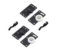 Kit per Porta Scorrevole,Binari per Porte Scorrevoli,2 Set Puleggia per Mobili,per Finestra Dell'armadio Dell'armadio (Nero)