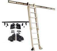 Kit per porta scorrevole da 4 m, scala regolabile da 1 m a 4 m, sistema di binari per biblioteca, facile da installare, decorazione per la casa
