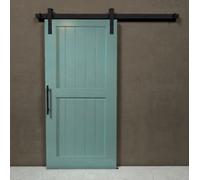 Kit per porta scorrevole esterno muro con binario 2 mt. in ferro rustico