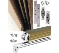 Kit per Porta Scorrevole, Kit per Porta Scorrevole per Fienile, Binario per Porta Scorrevole in Alluminio e Set Di Rulli per Ferramenta, Binario per Gancio Porta Garage/Champne D/77Cm/30.5Inch