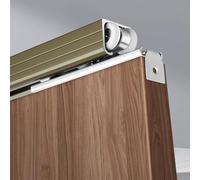 Kit per porta scorrevole - Set di ferramenta e binario universale in alluminio, da 61 cm a 508 cm, sistema completo di binari per porte dell'armadio