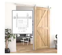 Kit per porte scorrevoli a libro, Kit ferramenta for porta da fienile bianca for singola, diverse misure(98.4" Track (Single Door))